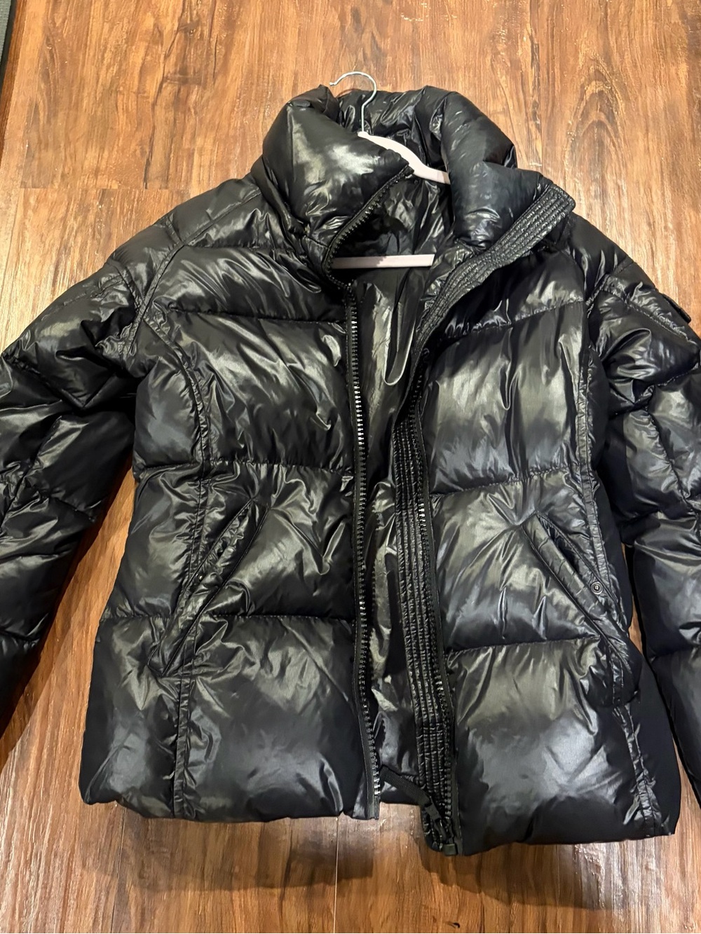 Aqua Black Women's Quilted Puffer Jacket